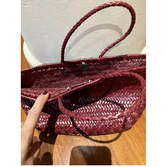 Dragon Diffusion Grace small basket bag burgundy color - Picture 4 of 8